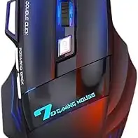 Mouse Gamer com 7 Botões Programáveis, Iluminação LED RGB e Sensor Óptico de 3200 DPI para Jogos