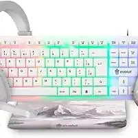 Kit Gamer Evolut Starter 4x1, Rainbow, Branco, Eg-55