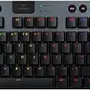 Teclado Mecânico Gamer Sem Fio Logitech G915 X LIGHTSPEED com Design TKL,RGB LIGHTSYNC, USB ou Bluetooth, Teclas Programáveis, Switch de Perfil Baixo GL Tactile e Bateria Recarregável - Preto