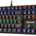 TECLADO MECÂNICO GAMER REDRAGON VALHEIM ILUMINAÇÃO RAINBOW PRETO SWITCH BROWN K608-R (PT-BROWN)