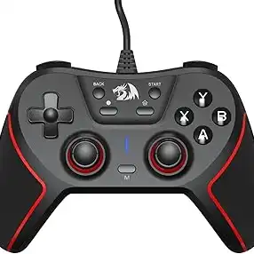 Controle Gamer Redragon Ephemera Preto e Vermelho USB G713