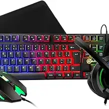 Combo Gamer 4-em-1 Kalkan Odin Lite Mouse 2400DPI, Teclado Membrana, Mousepad Speed e Headset KLK00060
