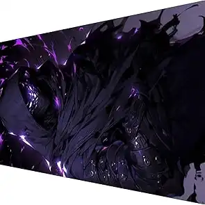 Mouse Pad Gamer Speed Extra Grande Desk Pad Profissional Premium com Borda Costurada 70x30- Ninja Sombra Roxo…