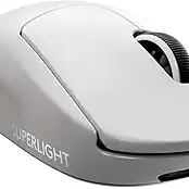 Mouse Gamer Sem Fio Logitech G PRO X SUPERLIGHT com Tecnologia LIGHTSPEED, Ultraleve 63g, 5 Botões Programáveis, Sensor HERO 25K e Bateria Recarregável - Compatível com POWERPLAY - Branco