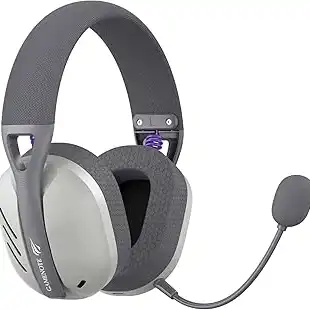Havit Fone de Ouvido Headset Gamer Fuxi-H3 Gray, Com Fio e Sem Fio, Wireless 2,4GHz, Bluetooth, Cabo USB-C, Cabo 3,5mm. Surround, Baixa Latência, Quad-Mode