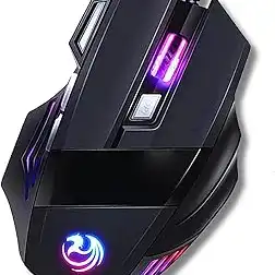 Mouse Gamer 7D 3200 DPI Ajustável 7 Botões Luzes Led RGB Alta Precisão e Velocidade, Jogos, Trabalho, Estudos, Cabo Reforçado Super Rápido Ergonômico Antideslizante Clique Duplo Premium