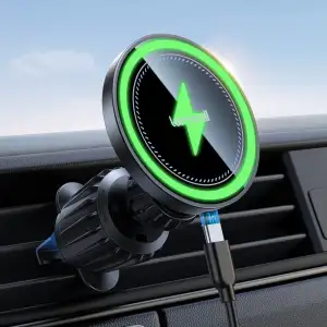 Suporte Veicular Magnético com Carregamento Rápido por Indução 15W