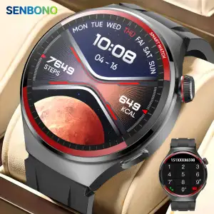 SENBONO MT78 Smartwatch Unissex com Tela Grande HD AMOLED de 1,43\", IP67 à Prova d’Água, Atendimento de Chamadas,...