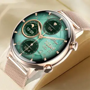 SENBONO HK39 Novo SmartWatch AMOLED Pulseira de Moda Feminina Chamada BT Monitor de Oxigênio no Sangue Pagamento Rastreador de...