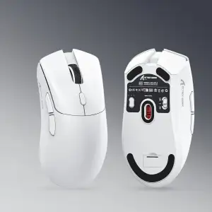 Mouse sem fio Attack Shark R1 leve PAW3311 para jogos de e-sports, computador e notebook, com conexão sem fio de três modos BT