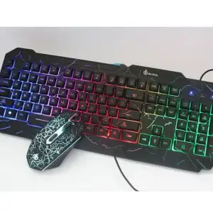 Kit Gamer 104 Teclas USB LED RGB com Teclas Flutuantes e Mouse Gamer