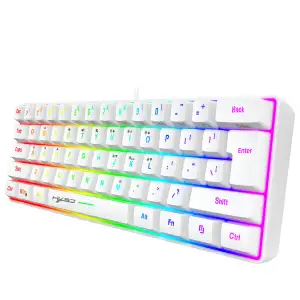 Teclado Gamer Compacto 60% HXSJ V200 Ergonômico RGB USB