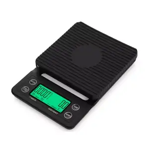 Balança de café com gotejamento, balança de café portátil digital eletrônica com lcd, 3kg/0.1g