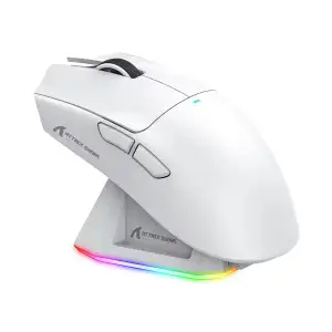 Mouse Gamer Sem Fio Attack Shark X11 Ultraleve 63g, Sensor PixArt PAW3311, Tri-Mode (2.4G/BT/Tipo-C), Dock Magnético RGB