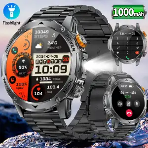 LIGE BWAK85 1000mAh 7 Dias de Bateria Chamada por Voz Lanterna Rastreador de Fitness Masculino Smartwatch Longa Duração da...