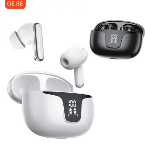 Fones de Ouvido Sem Fio QERE E60 com Cancelamento Ativo de Ruído, Headset Esportivo TWS para Jogos