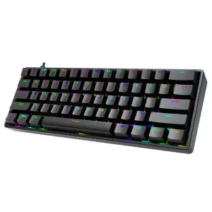 Teclado Gamer Mecânico 60% Tri-Mode (Bluetooth, 2.4G e USB-C) RGB