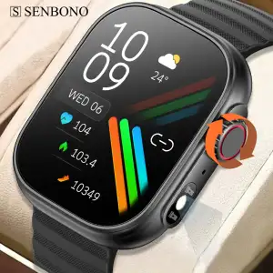 Relógio Inteligente SENBONO ZW39 para Homens com Tela Grande de 2.01'' Resposta a Chamadas Mostrador Personalizado Monitor de...