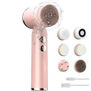 USB Chargeable Sonic Vibrating Silicone Facial Cleansing Brush Skin Care Exfoliators Hand Held Face Cleaning Tool