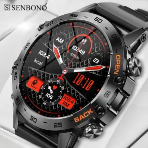 SENBONO K52 2023 Smartwatch esportivo unissex de 1,39'' com tela OLED, monitoramento do sono, chamadas e música, bateria de...