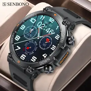 SENBONO K56pro Novo Relógio Inteligente Esportivo para Uso Externo, para Homens e Mulheres, com Tela Redonda Grande de 1.39...