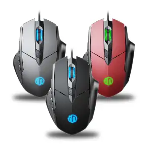 Mouse Gamer Inphic W1 com 6 Teclas de Definição Macro, 3200dpi Ajustável, Óptico USB com Fio, Iluminado, Silencioso, Estilo 3D...