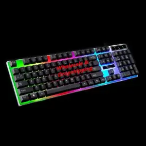 Teclado Gamer ZGB G21 104 Teclas LED Rainbow Sensação Mecânica
