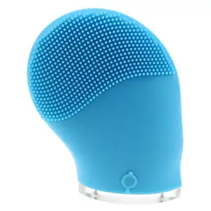 Escova de Limpeza Facial Elétrica Portátil à Prova d'Água em Silicone para Cuidados Corporais, Clareamento e Limpeza de Poros