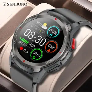 Smartwatch esportivo SENBONO MAX10 para homens e mulheres, 1,32 polegada, 360*360, atendimento de chamadas, monitoramento de...