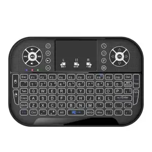 Mini Teclado Sem Fio 2.4G com Touchpad e LED RGB para TV Box e Computador